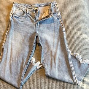 Wild Fable Light Blue Frayed Hem Jeans